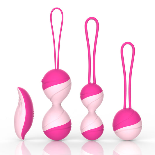 High Quality Silicone Kegel Exercise Vibrating Egg Set Wireless Control G Spot Vagina Recovery Sex Toys Exercise Weights Kegel Balls Weighted Kit