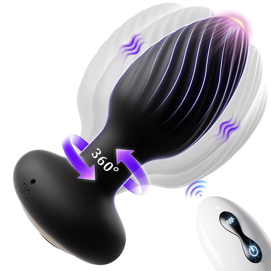 Plug anal rotatif Loviss avec vibration et télécommande