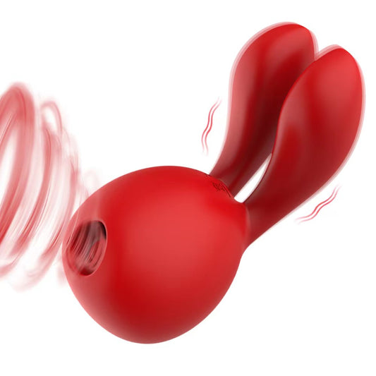 Bunny Rabbit Sucker Vibrating Stick Female Masturbation Device Jumping Eggs Sex Toys Vibrating Breast Clip Sucking Breasts and Clitoris
