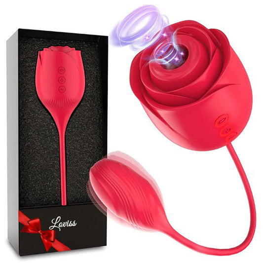 Suction Tail Rose Vibrating Massager Bullet Vibrator Sex Toy